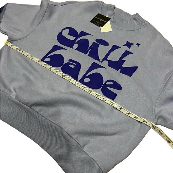 GRAYSON THREADS THE LABEL Oversized Mock Neck Sweatshirt Size Small - Picture 12 of 15